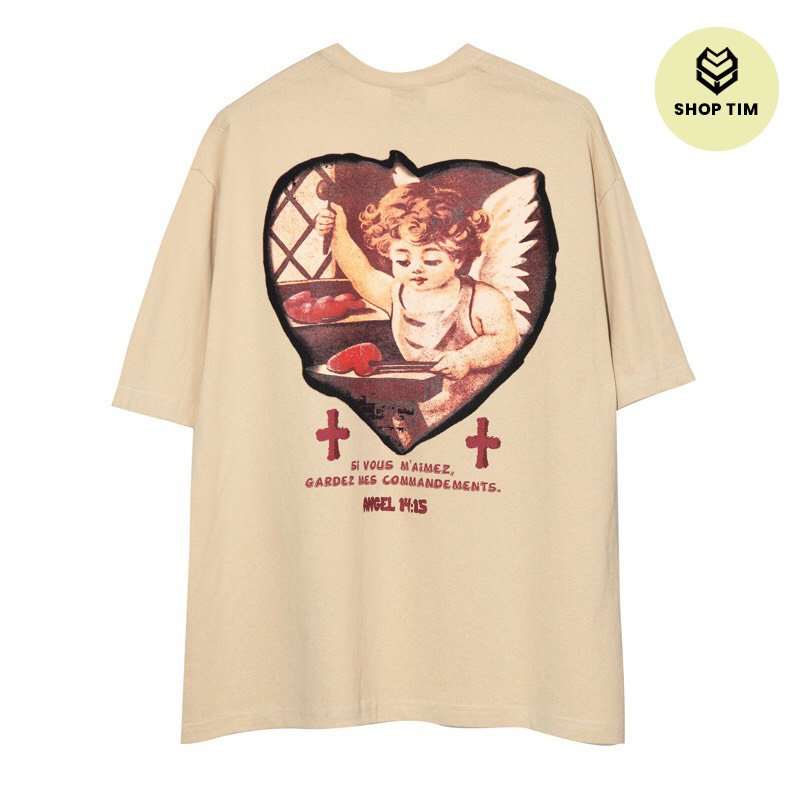 Áo thun Unisex TIM FASHION - Áo phông 100% Cotton tay lỡ, form rộng. Phong cách Streetwear. 03