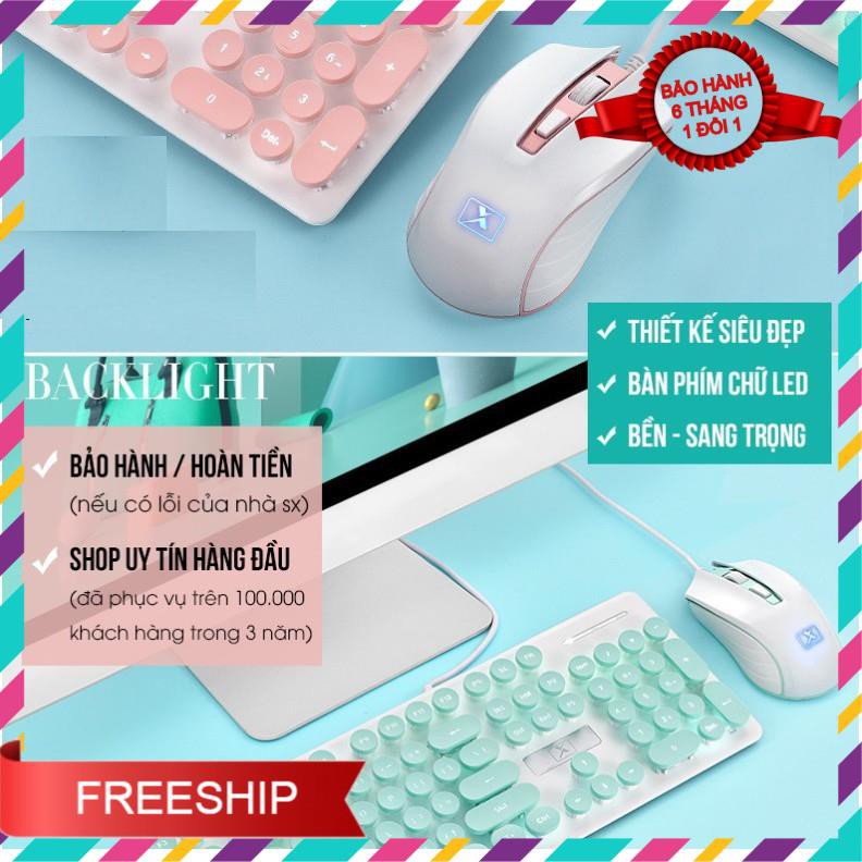 Bộ Bàn Phím Và Chuột Siêu Xinh N518 Cao Cấp Có Đèn Led Sáng Chữ, Phím Bấm Siêu Chuẩn | BigBuy360 - bigbuy360.vn