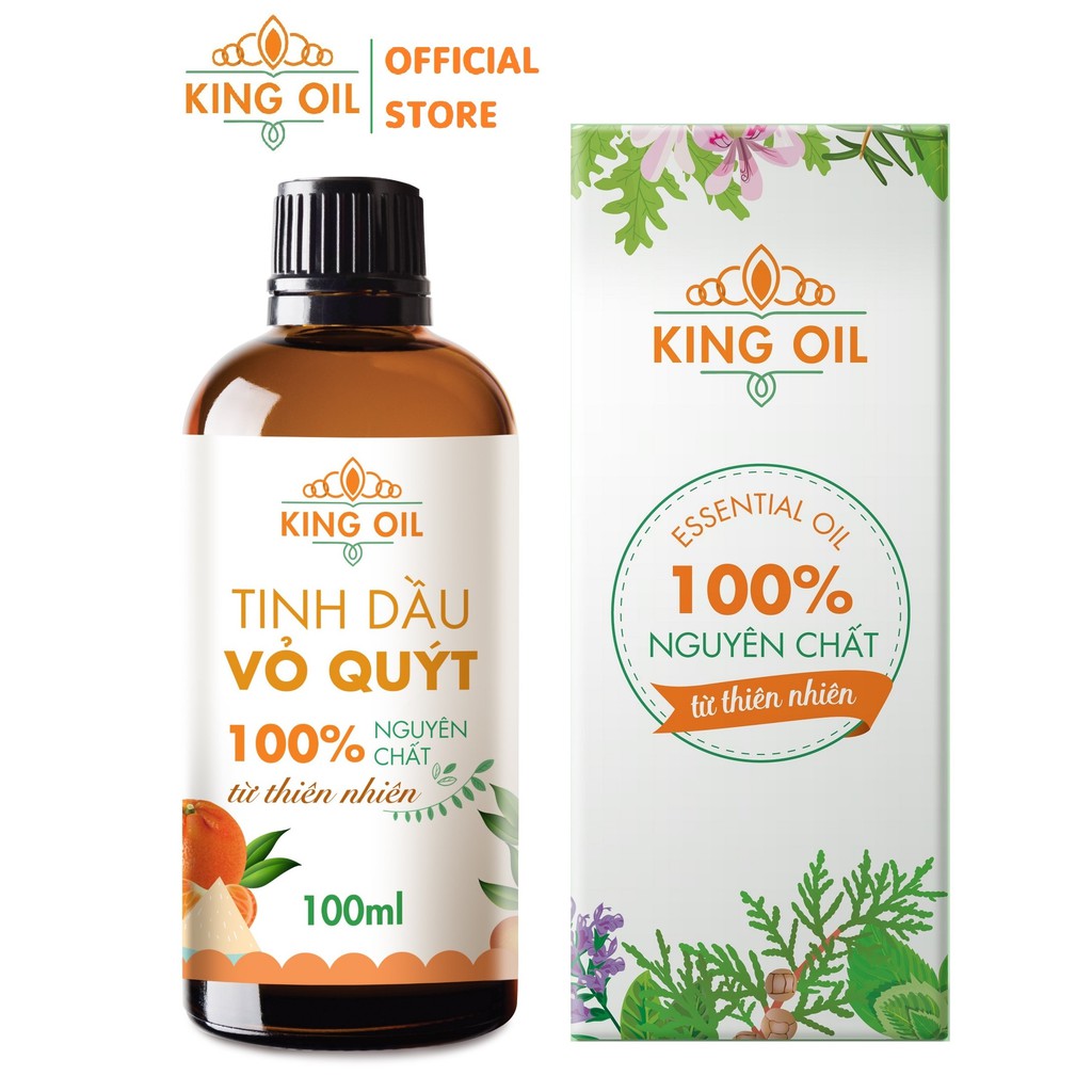 Tinh dầu Quýt/ Vỏ Quýt KingOil nguyên chất 100% từ thiên nhiên, xông phòng, thơm phòng, thư giản, đuổi muỗi, khử khuẩn