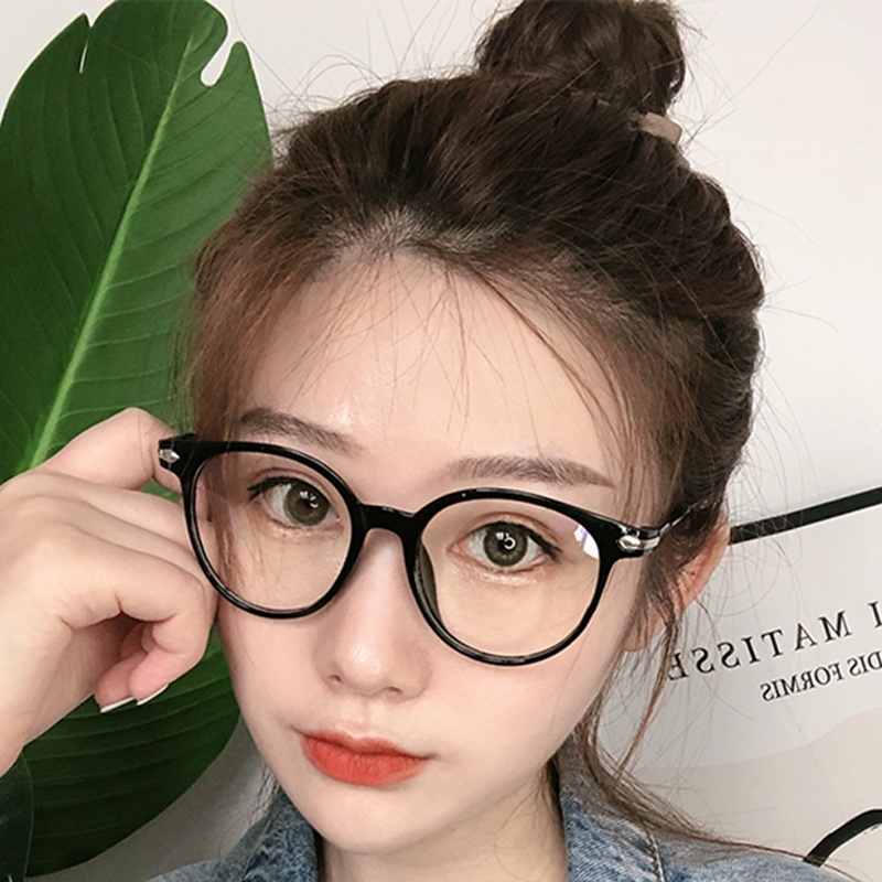 Mắt Kính Gọng Tròn Trong Suốt Chống Tia Bức Xạ Phong Cách Retro Thời Trang Cho Nam Và Nữ