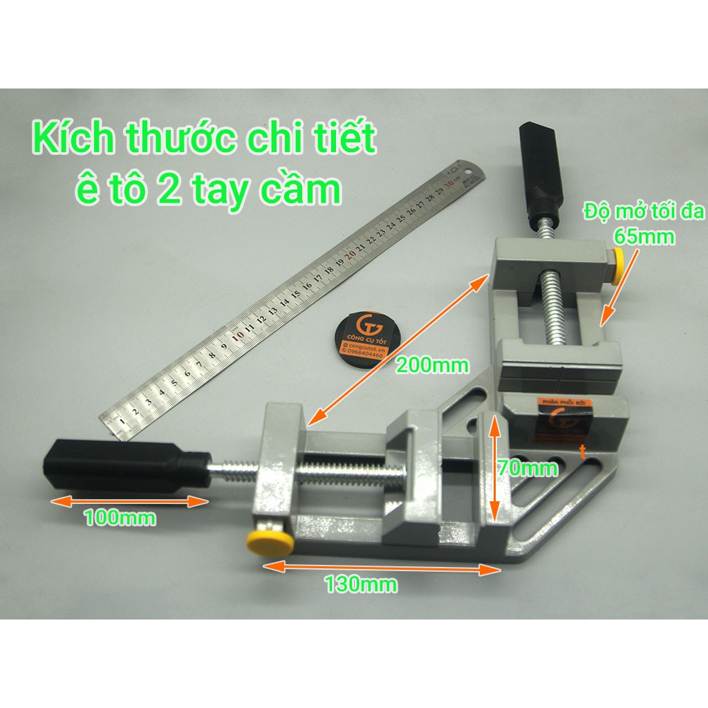 Eto kẹp góc vuông, vam kẹp vuông góc 2 tay cầm Quick Release