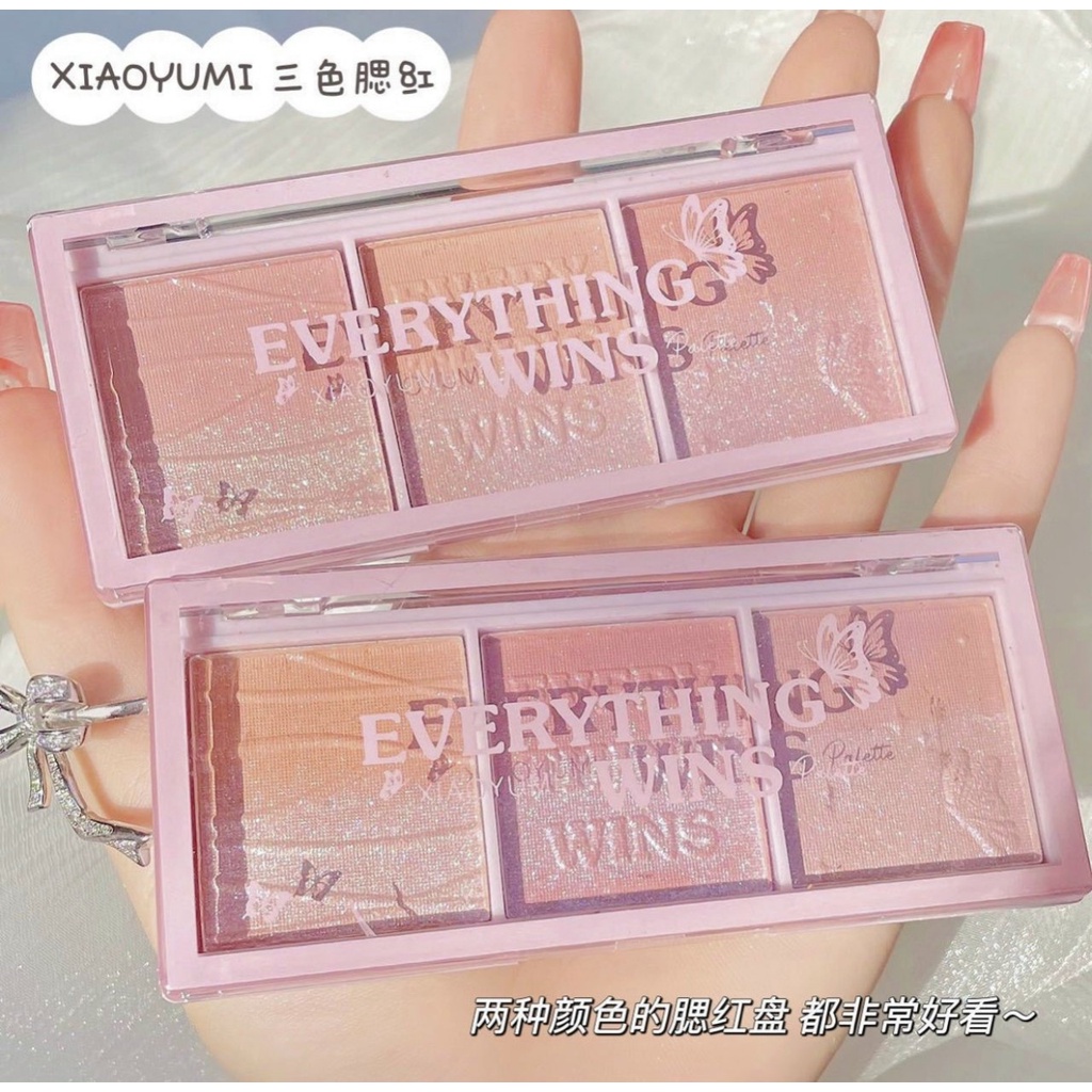 Má Hồng Bắt Sáng EVERITHING WING Bươm Bướm 3 ô Vuông Lên Màu Xinh