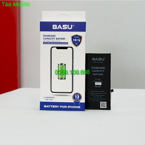 [GIÁ GỐC] Pin BÁSU iPhone 5/5s/6/6s/6+/6s+/7/7+/8/8+/X/XSMax Chính Hãng tiêu chuẩn xuất khẩu EU + Bảo hành 12 tháng