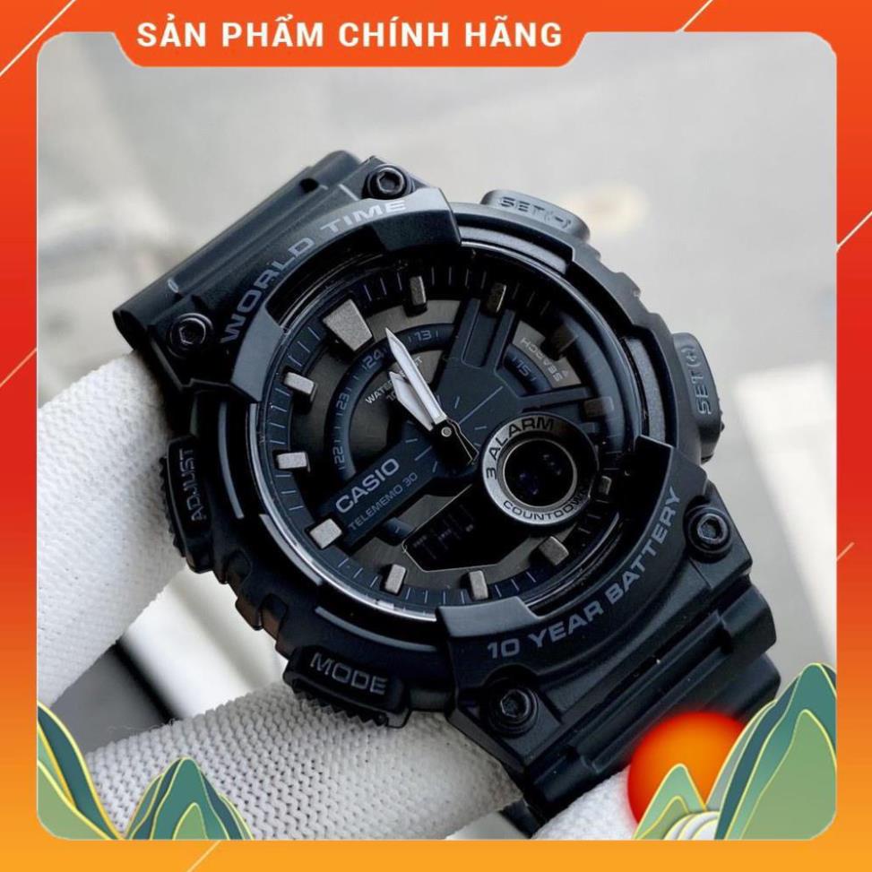 Đồng Hồ Nam Casio Dây Nhựa Trẻ Trung AEQ-110W-1BVDF Chính Hãng