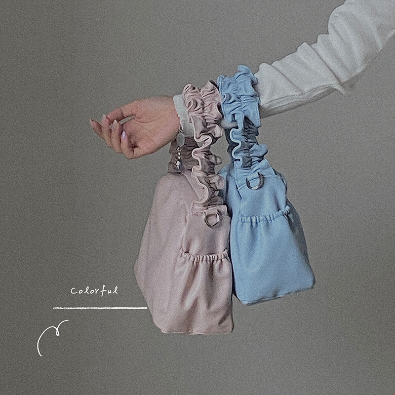 Túi xách tay IELGY bằng da mềm phối họa tiết xếp ly hợp thời trang cho nữ