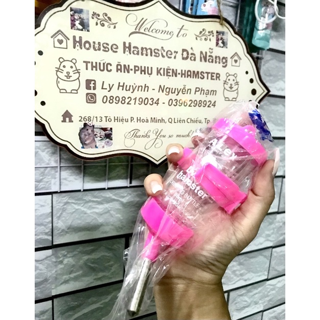 Bình nước bi 80ml cho hamster, sóc cảnh, nhím kiểng, thú cưng nhỏ