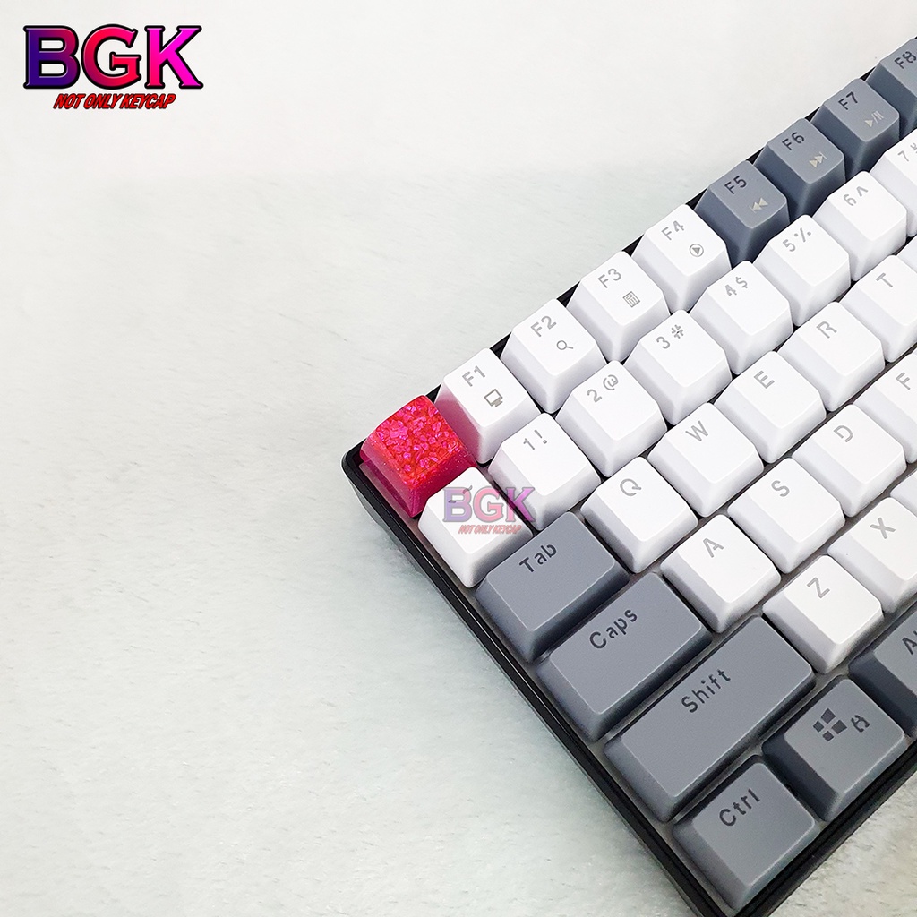 Keycap Lẻ Tinh Thể Hồng Pink Crystal Keycap SA profile ( keycap resin độc lạ )( Keycap Artisan )