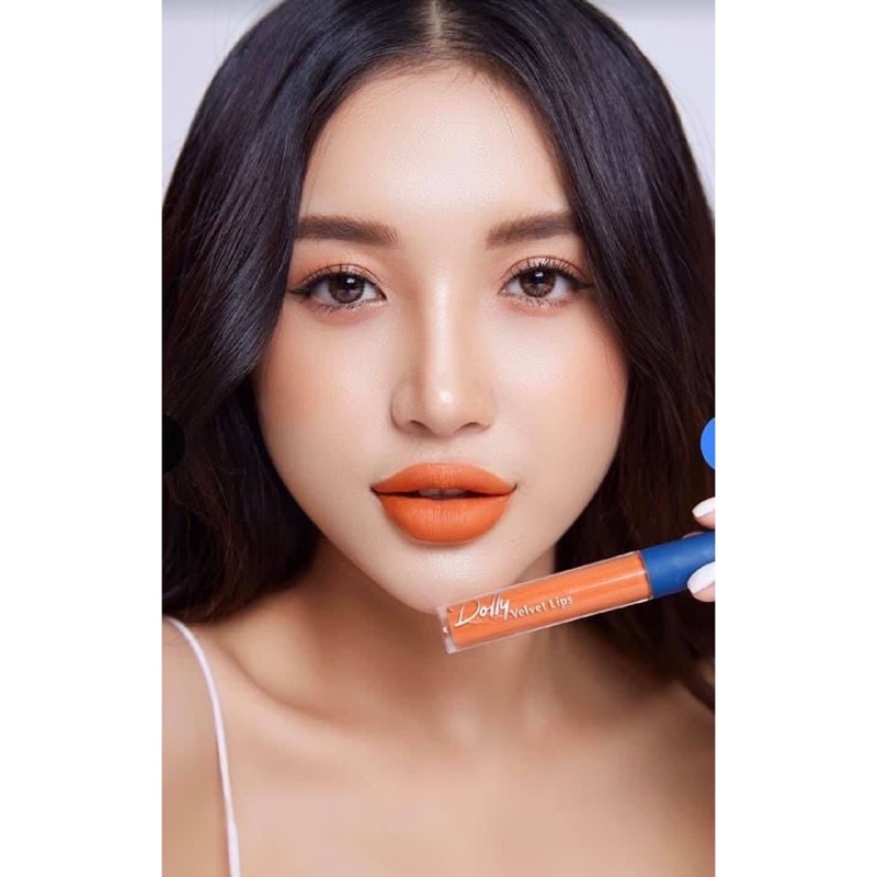 [ Cam Vàng ] Son hữu cơ không chì Dolly mềm mịn tặng kèm ủ môi Collagen