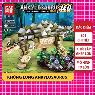Lego khủng long ANKYLOSAURUS cỡ lớn, mô hình lắp ráp khủng long độc đáo 601 chi tiết