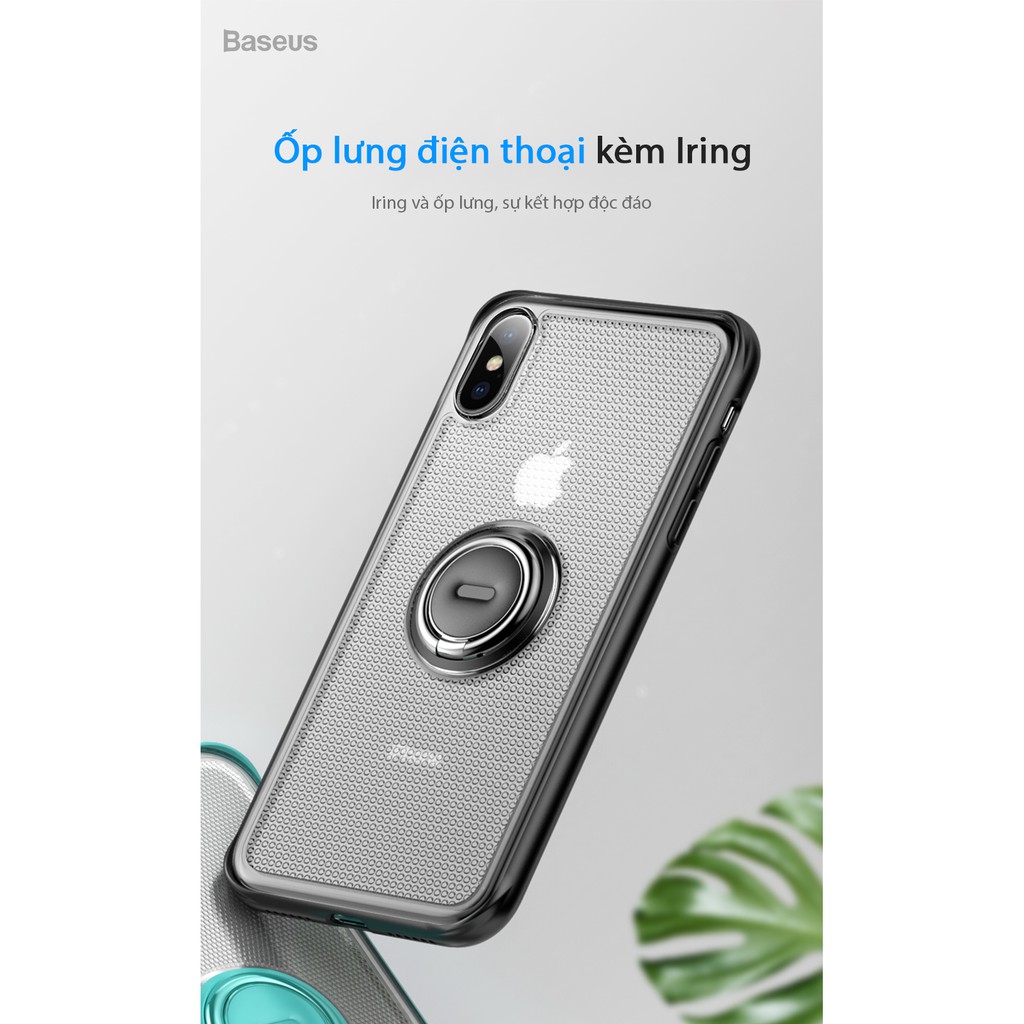 [ỐP LƯNG ĐIỆN THOẠI IPHONE] Vỏ điện thoại Ốp lưng kèm iring Baseus Bảo vệ camera  giá đỡ  iring có thể xoay 360 độ