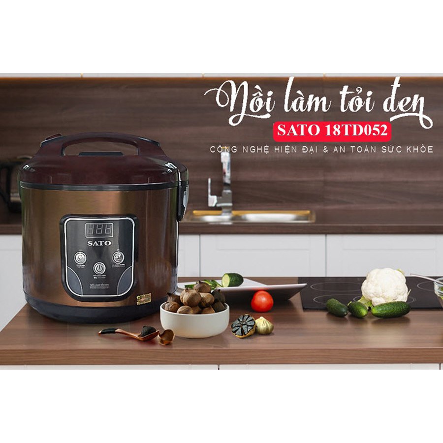 Nồi làm tỏi đen SATO 18TD052 Chính Hãng bảo Hành 12 Tháng.