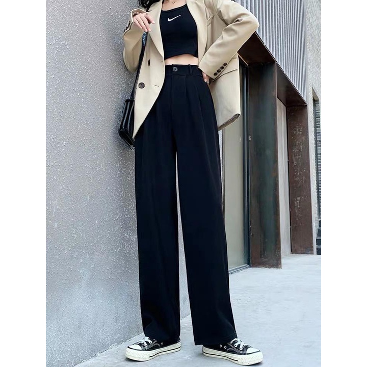 Quần Âu Nữ Ống Rộng Thời Trang Phong Cánh Chất Liệu mềm mịn Form đứng | BigBuy360 - bigbuy360.vn