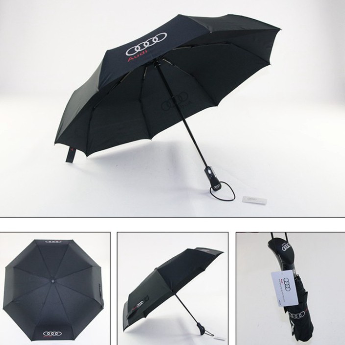 Sản Phẩm Ô, Dù đi mưa nắng gập tự động mở 2 chiều thương hiệu Audi cao cấp AUDI-007 .
