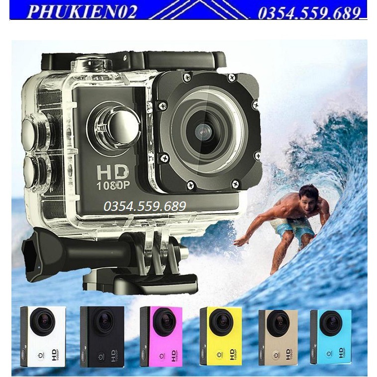 Camera Hành Trình Phượt Waterproof Sports Cam 1080 Full HD Chống Nước - Sports Cam