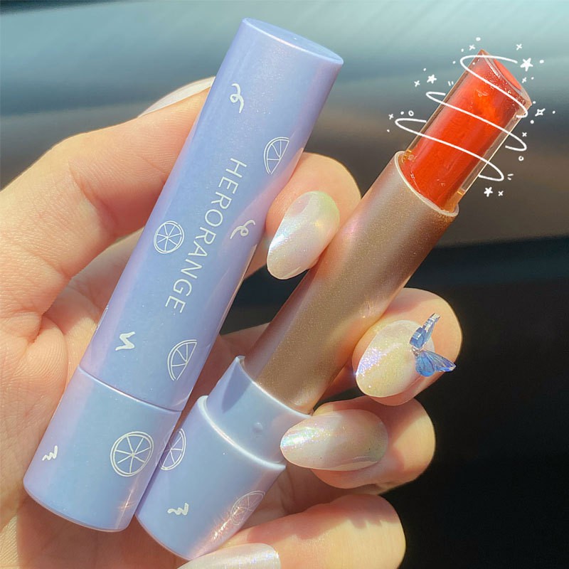 (HOT TIKTOK ) Son thỏi bóng Jelly thạch HERORANGE mọng môi Fantasy Velvet Charm Lipstick