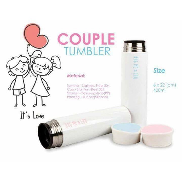 [ LOCK&amp;LOCK ] Bình nhiệt đôi Couple Tumbler 400ml - LHC4113P Xanh cho chàng - Hồng cho nàng