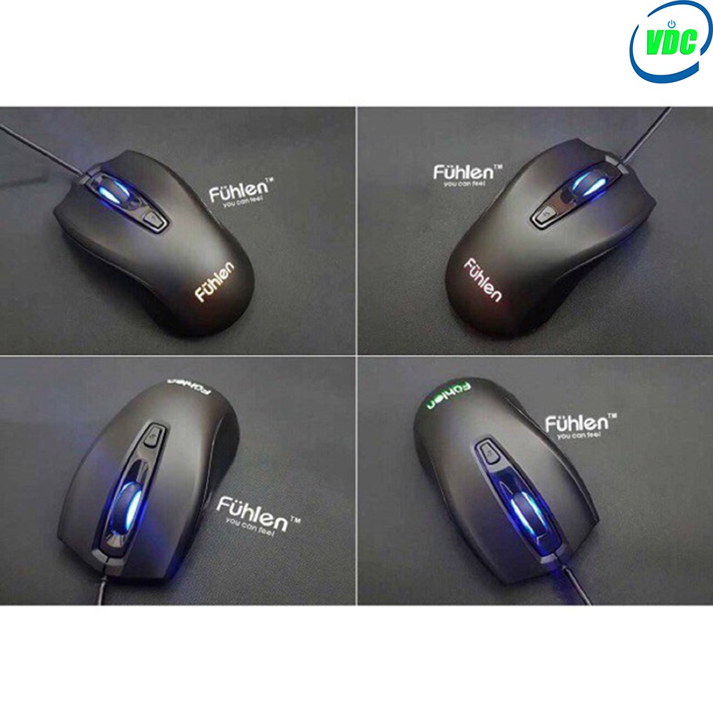 Chuột Gamming Fuhlen X102S, 2400DPI,Lò Xo Omron 10 Triệu Click