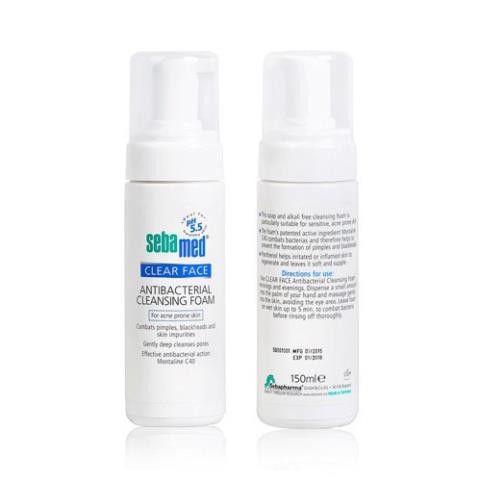 Sữa Rửa Mặt Tạo Bọt Sebamed Clear Face Antibacterial Cleansing Foam pH 5.5 150ml