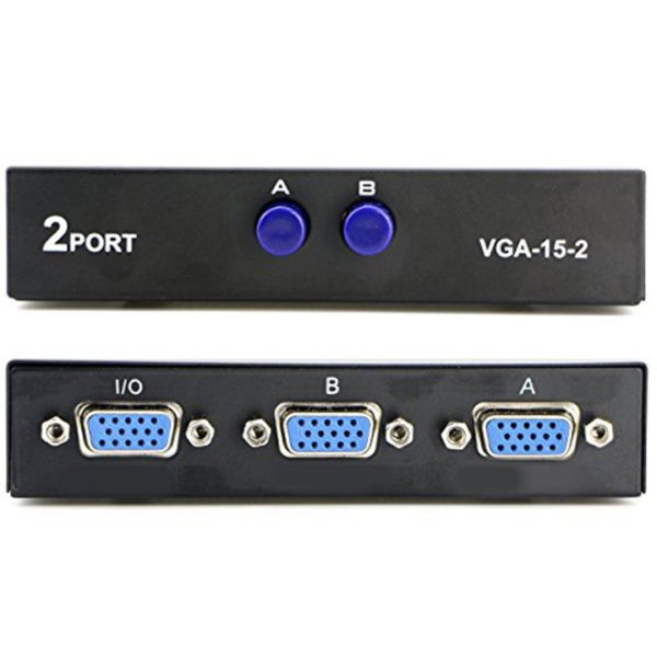 Box Chuyển Tín Hiệu VGA 2 Cổng Vào 1 Cổng Ra Màn Hình, Máy Chiếu - Box chia 2 VGA ra 1 VGA | BigBuy360 - bigbuy360.vn