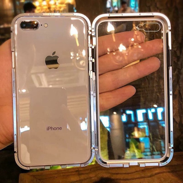 Ốp nam châm viền kim loại hãng likgus IP 6 6s 6plus 6s plus 7plus 8plus 7 8 X BẢO VỆ 360