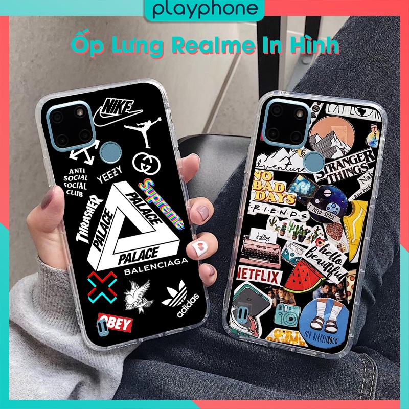 Ốp lưng Realme C21Y C15 C20 C17 C3 C3S C2 C3i C2s C11 C25 C1 C25S Dẻo Đen và Dẻo Trong Suốt Mau Place Playphone