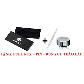 ĐỒNG HỒ NỮ WWOOR 8807 DÂY DA VIỀN ĐÁ SANG TRỌNG