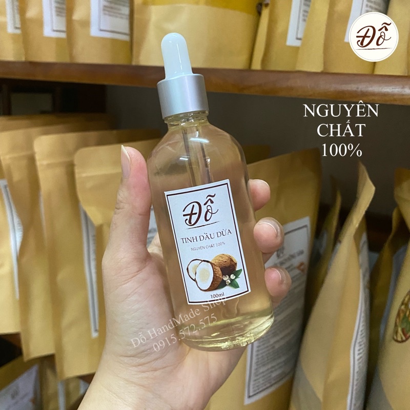 100ml dầu dừa làm đẹp nguyên chất đậm đặc tự nấu, giảm rạn da, dưỡng tóc, mi, môi,mày, dưỡng ẩm da( mùi cực thơm)