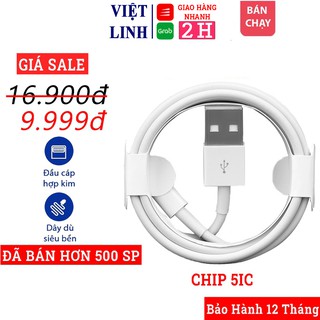 Dây sạc Iphone dây đồng bọc sắt siêu bền, giá rẻ, sạc không lo cháy chip - Việt Linh