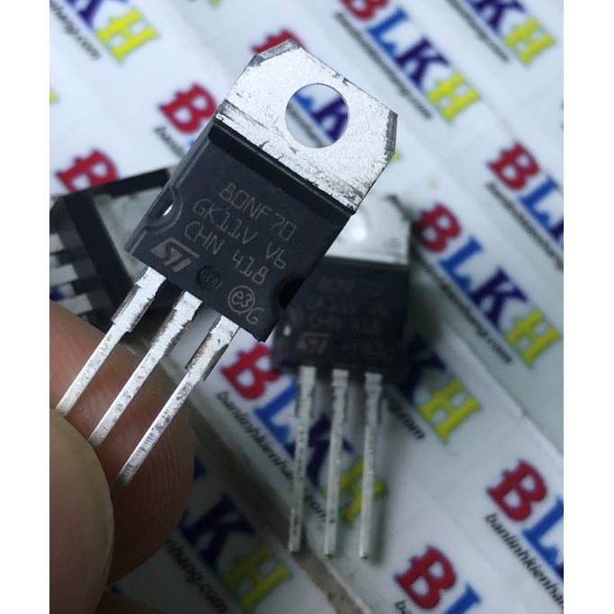 2 IC Mosfet kênh N 80NF70 STP80NF70 80A 70V TO-220 chính hãng ST