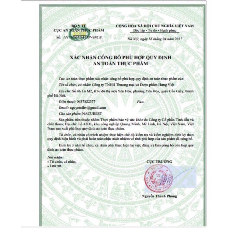 NACUBEST - Hỗ trợ tăng cường khả năng chống oxy hoá , giúp bảo vệ niêm mạc dạ dày
