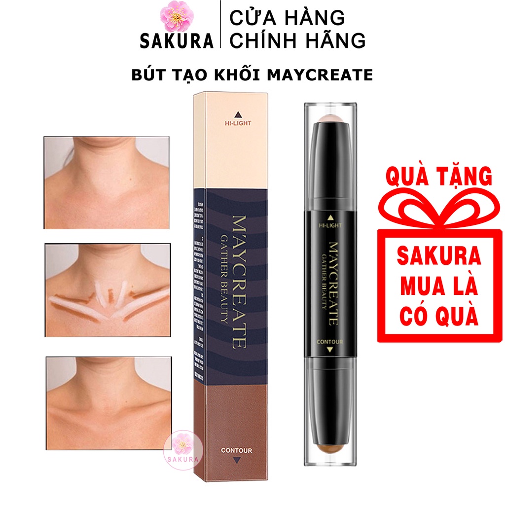 Bút tạo khối che khuyết điểm 3 Wonder Maycreate 2 đầu đa năng tiện lợi nội địa trung SAKURA