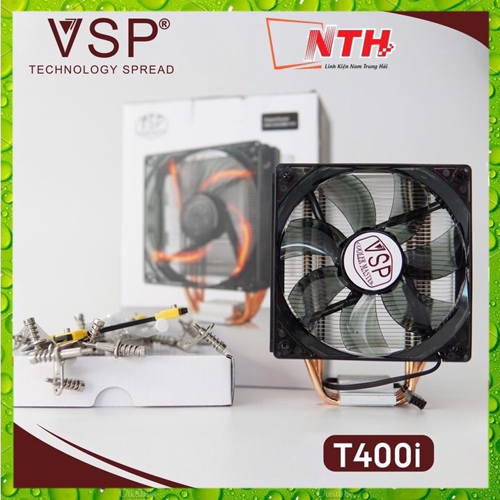 Tản nhiệt CPU VSP T400i (Tản 4U - Fan LED 12cm)