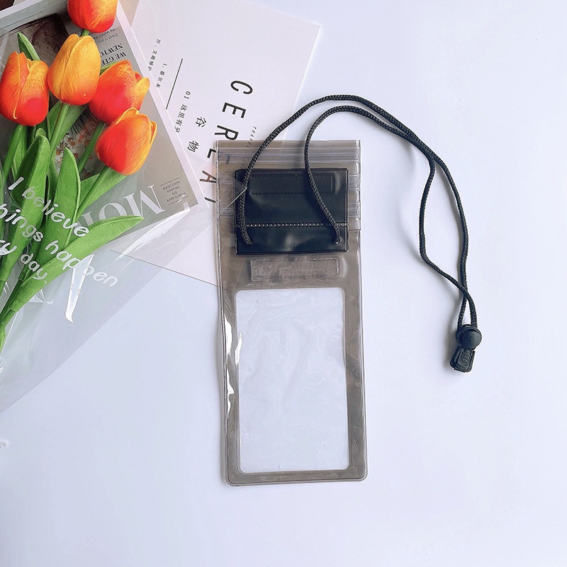 Túi Đựng Điện Thoại Bằng PVC Trong Suốt Chống Thấm Nước Có Thể Gấp Gọn Tiện Dụng Khi Đi Bơi