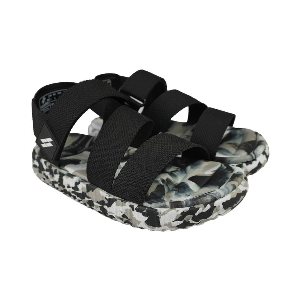 Dép sandal nam nữ SAADO YEZI camo đen lính đi học, đi chơi [HÀNG CHÍNH HÃNG]