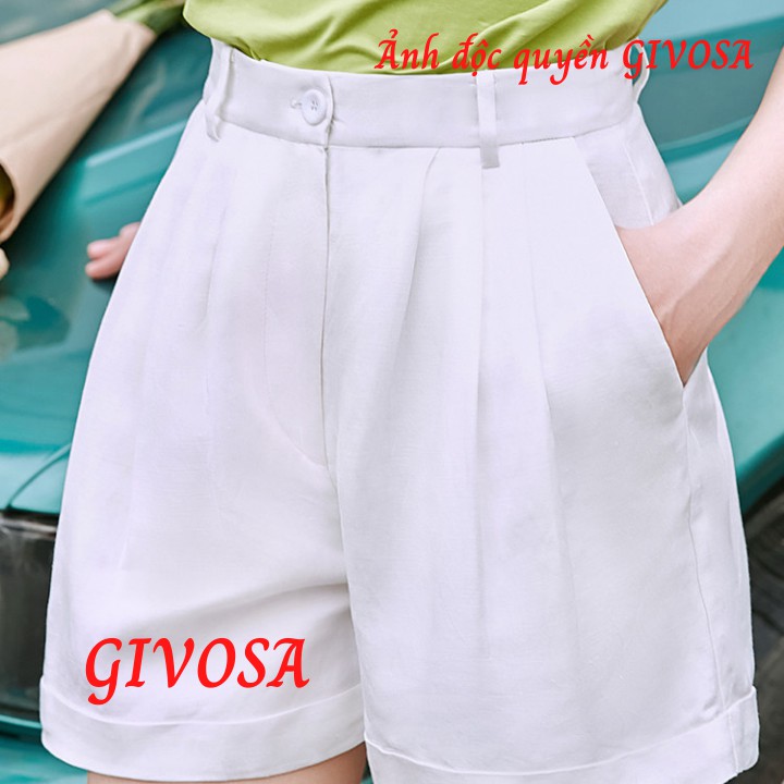 Quần short nữ Goness cạp cao chất vải Vintex cao cấp co giãn tốt tôn dáng | BigBuy360 - bigbuy360.vn