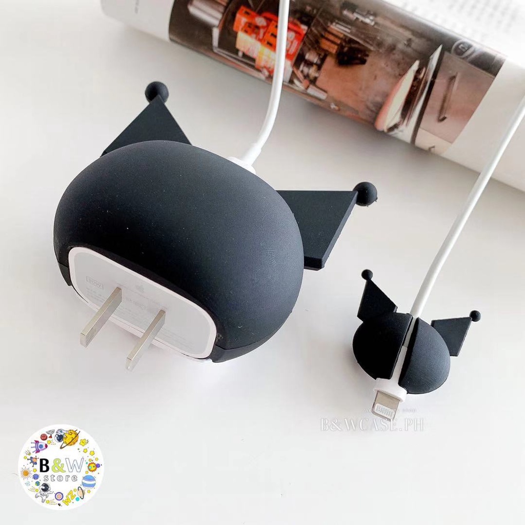 Phụ kiện bảo vệ dây cáp sạc nhanh hình thú hoạt hình thích hợp cho Iphone 18w 20w