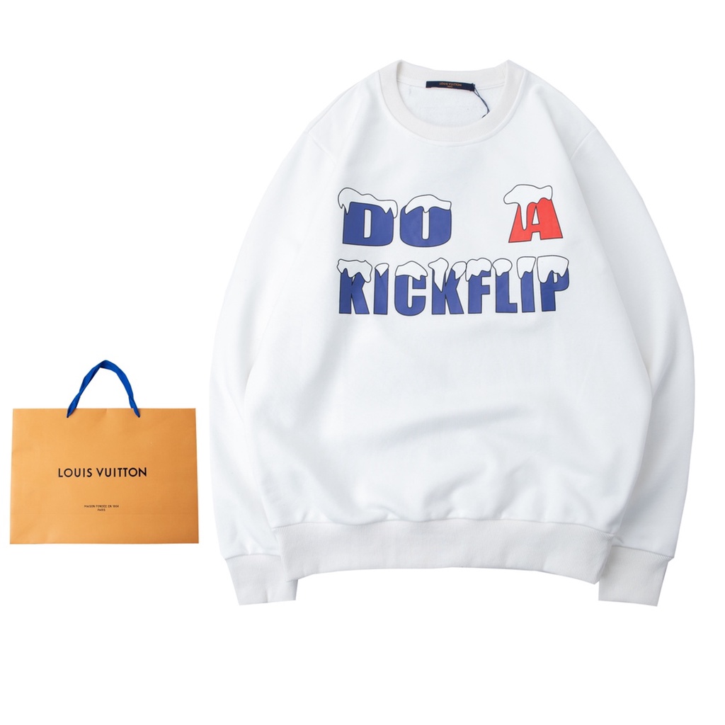 Áo sweater cotton Chui Đầu Dáng Rộng In logo Chữ Cổ Điển Phong Cách Châu Âu Thời Trang Mùa Hè Hàng Mới 25673Q 420g Dành Cho Nam Và Nữ