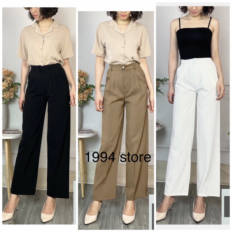 Quần ống Rộng Nữ Chất Liệu Lụa Cát Hàn Cực Mềm Min Mang Lại Cam Giác Thoải Mái | BigBuy360 - bigbuy360.vn