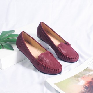 [Mã SKAMLTSM9 giảm 10% đơn 99K] Giày Mọi Da Bò Thật Đế Mềm Màu Đen 3254