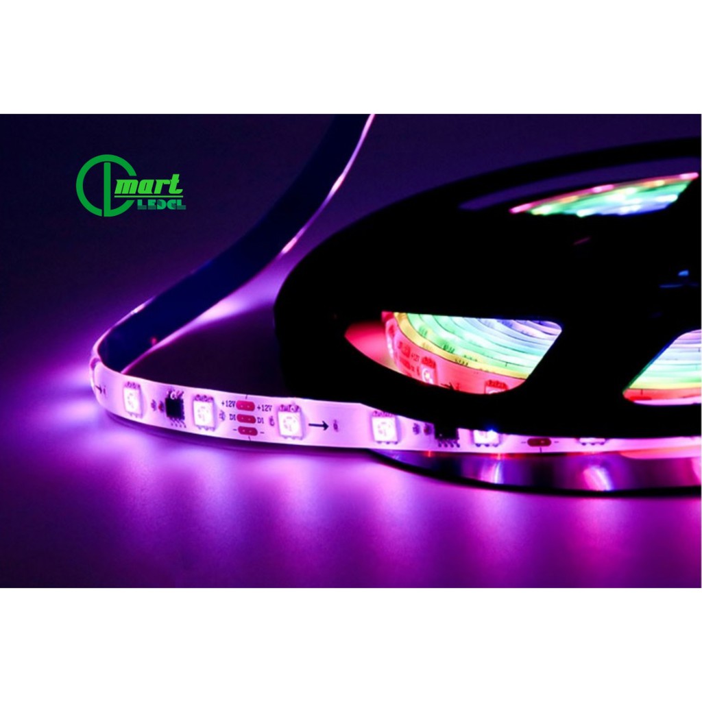 ✅ 5 Mét Dây Đèn Led RGB 5050 Phủ Silicon Nháy Đuổi Nhiều Màu Tự Chạy 12V