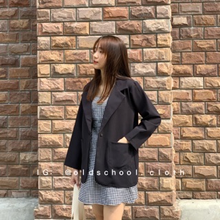 BLAZER ĐEN 1 CÚC TÚI VUÔNG (ảnh thật/sẵn)