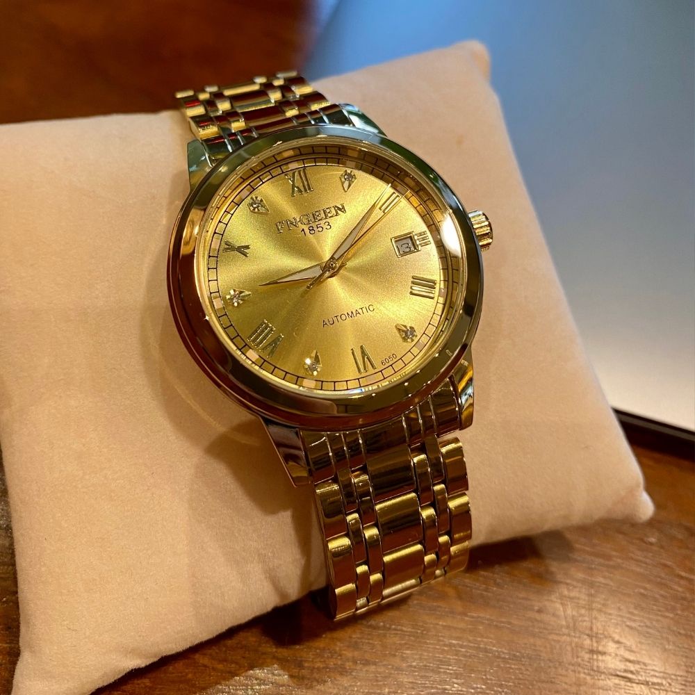 Đồng hồ cơ automatic Fngeen 1853CO Đồng hồ nam chính hãng dây thép chống nước chống xước bảo hành 24 tháng - oria watch