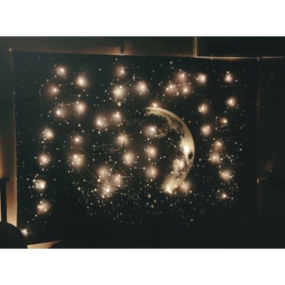 [SIZE Lớn] Vải treo tường Decor phòng in hình Galaxy (TẶNG móc treo)
