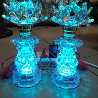 Bộ Đèn Thờ Sen Pha Lê Cao Cấp 279308