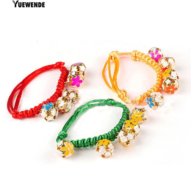 Vòng cổ đan len 5 quả chuông giao màu ngẫu nhiên