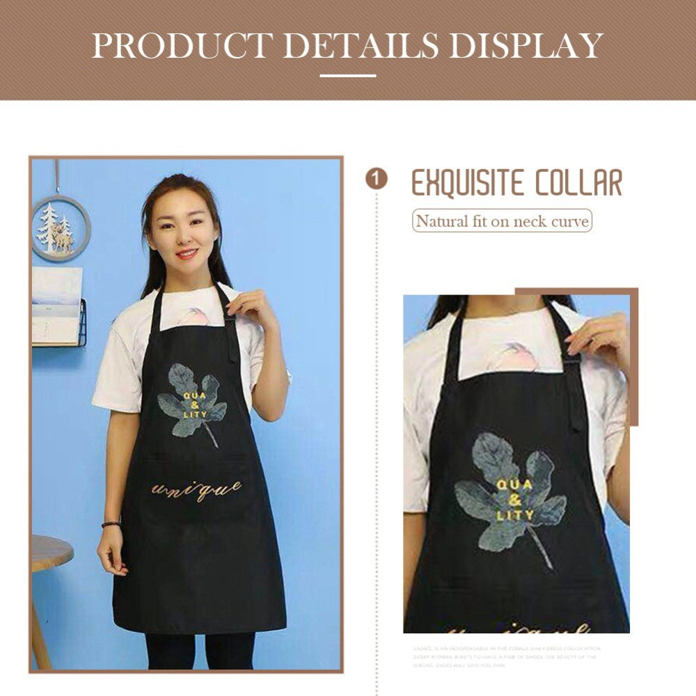 YIYU Tạp dề có túi chống thấm nước chống bám bẩn và vết dầu mỡ dùng cho nấu ăn gia đình/ nhà hàng/ thợ cắt tóc