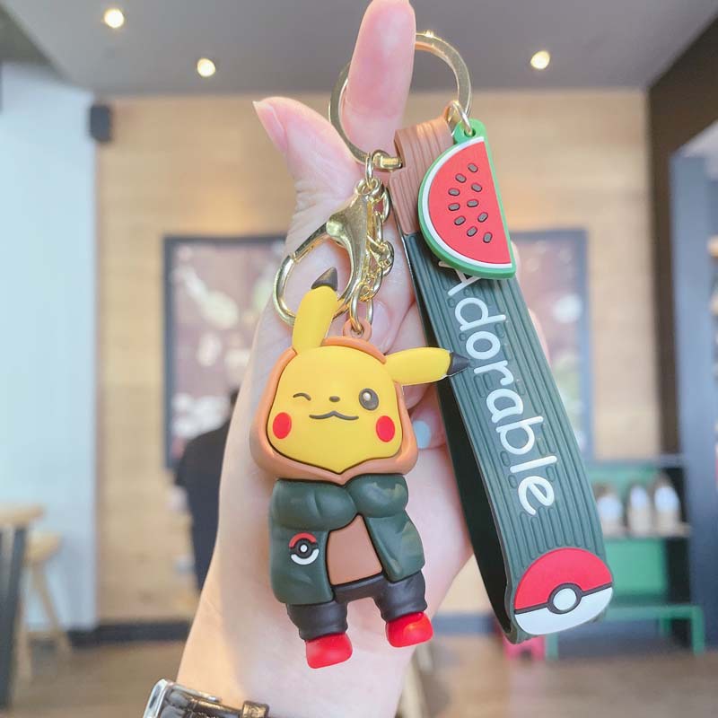 Móc Khóa Hình Pikachu Dễ Thương Dùng Trang Trí Túi Xách/ Chìa Khóa