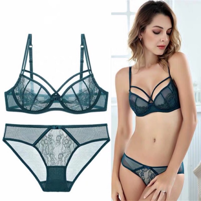 Bộ Đồ Lota Có Gọng Không Đệm Ren Lưới Siêu Mát S030