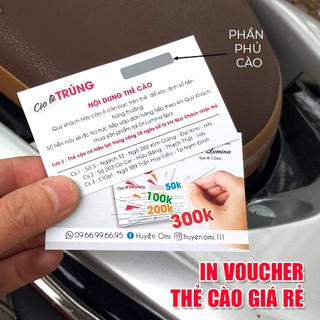 [ VIDEO THẬT ] In 500 voucher dạng thẻ cào trúng thưởng tặng khách hàng