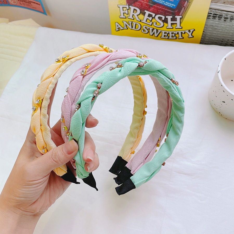 Băng Đô Cài Tóc Đính Đá Lấp Lánh Phong Cách Hàn Quốc